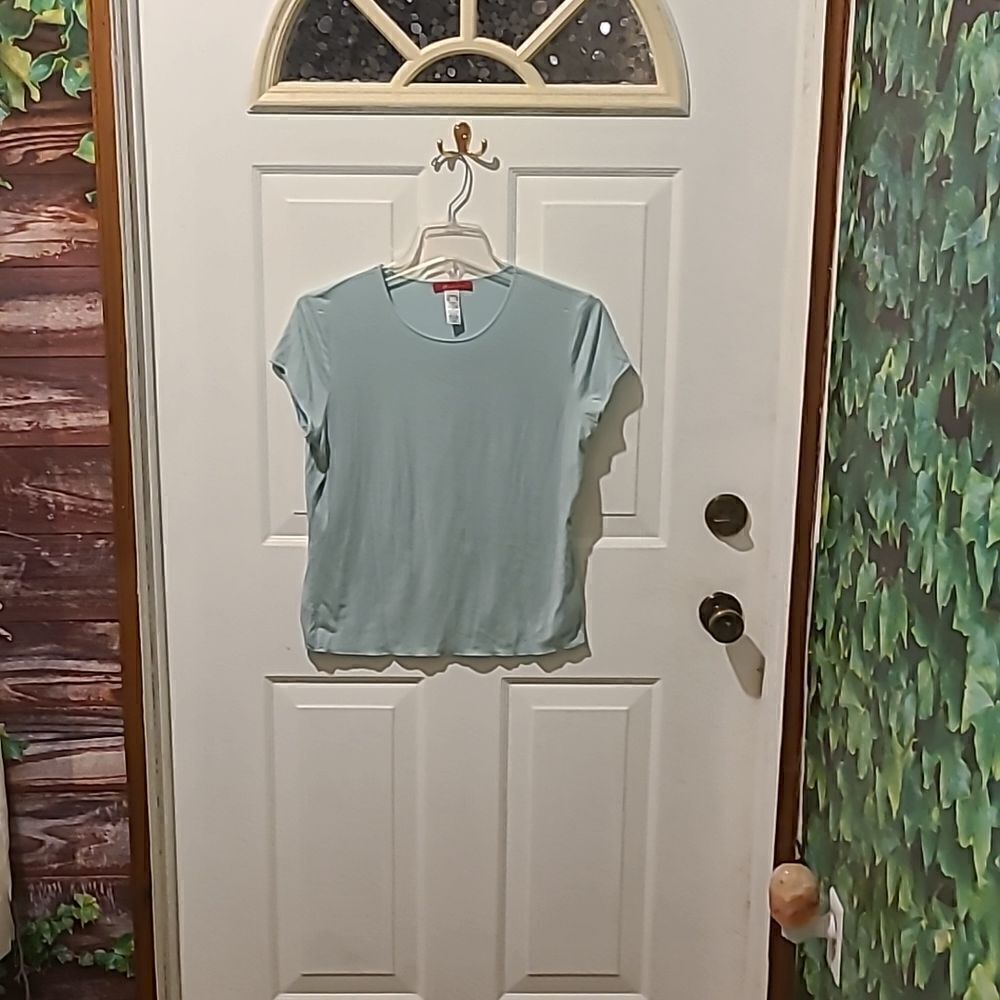 Ladies Medium Anne Klein Mint Stretch Top